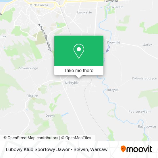 Lubowy Klub Sportowy Jawor - Bełwin map