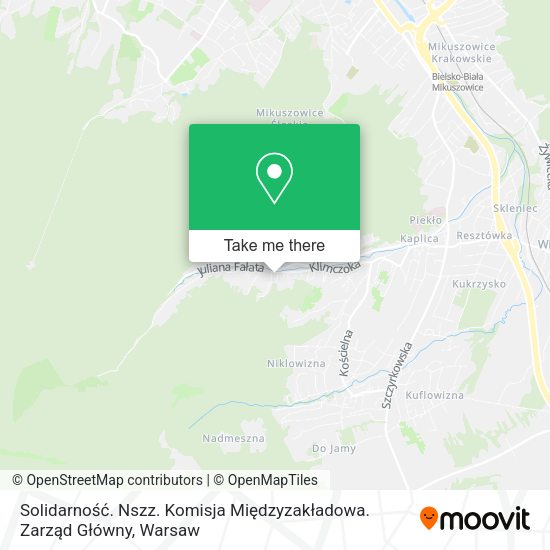 Solidarność. Nszz. Komisja Międzyzakładowa. Zarząd Główny map