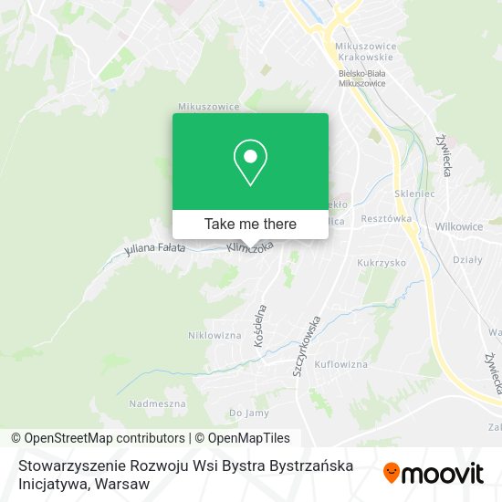 Stowarzyszenie Rozwoju Wsi Bystra Bystrzańska Inicjatywa map