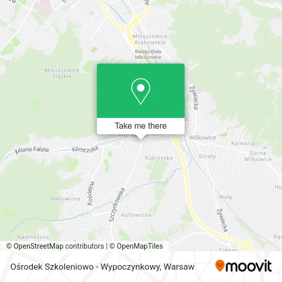 Карта Ośrodek Szkoleniowo - Wypoczynkowy