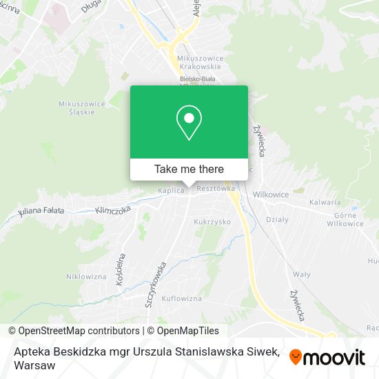 Apteka Beskidzka mgr Urszula Stanislawska Siwek map