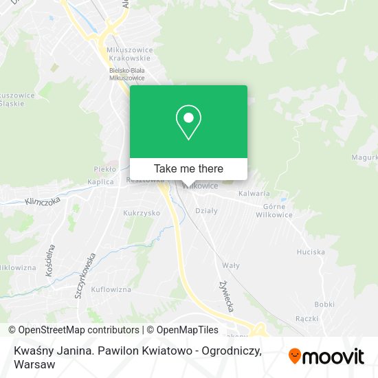 Kwaśny Janina. Pawilon Kwiatowo - Ogrodniczy map