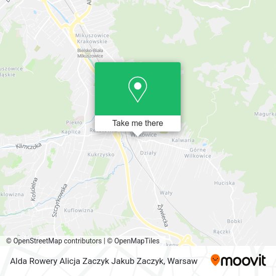 Alda Rowery Alicja Zaczyk Jakub Zaczyk map