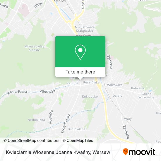 Kwiaciarnia Wiosenna Joanna Kwaśny map