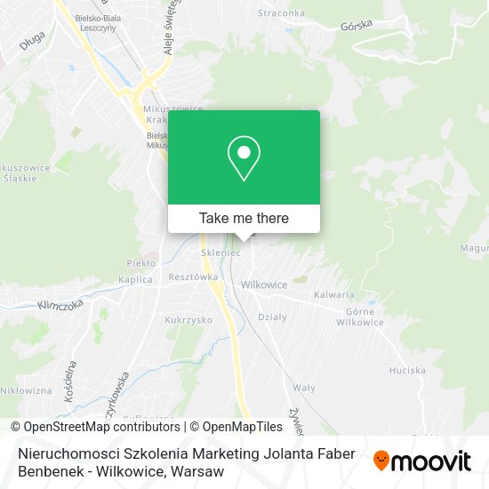 Nieruchomosci Szkolenia Marketing Jolanta Faber Benbenek - Wilkowice map