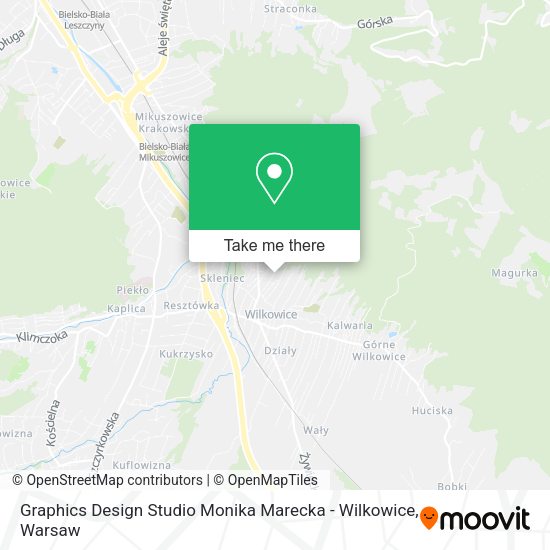 Graphics Design Studio Monika Marecka - Wilkowice map