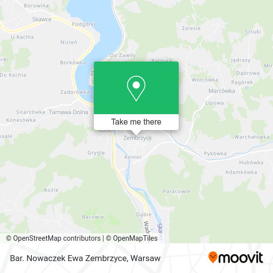 Bar. Nowaczek Ewa Zembrzyce map