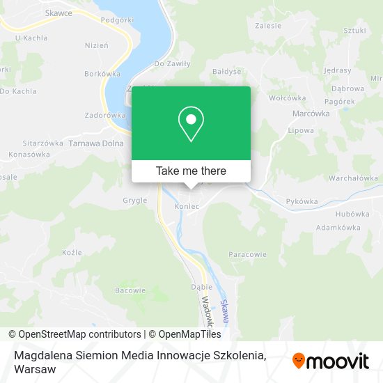 Magdalena Siemion Media Innowacje Szkolenia map