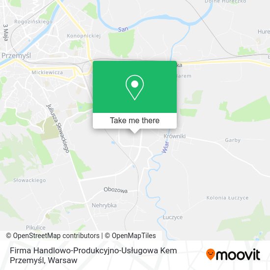 Firma Handlowo-Produkcyjno-Usługowa Kem Przemyśl map