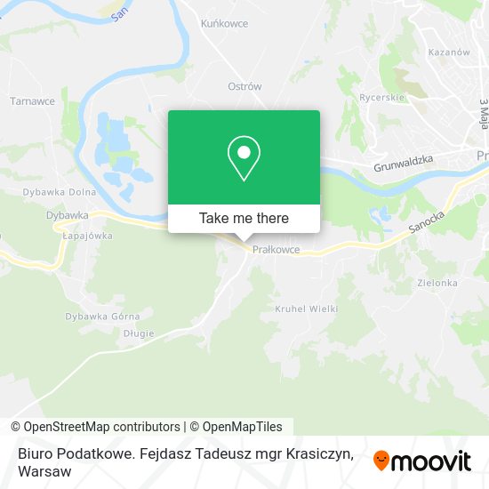 Biuro Podatkowe. Fejdasz Tadeusz mgr Krasiczyn map