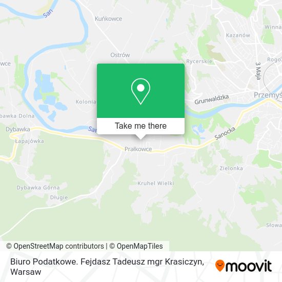 Biuro Podatkowe. Fejdasz Tadeusz mgr Krasiczyn map