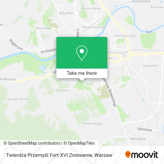 Twierdza Przemyśl Fort XVI Zniesienie map