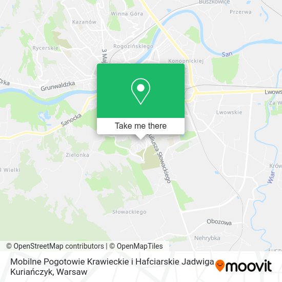 Mobilne Pogotowie Krawieckie i Hafciarskie Jadwiga Kuriańczyk map