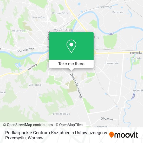 Podkarpackie Centrum Kształcenia Ustawicznego w Przemyślu map