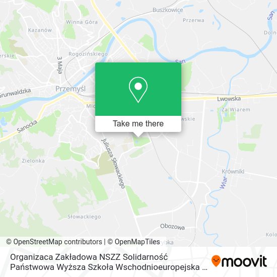 Organizaca Zakładowa NSZZ Solidarność Państwowa Wyższa Szkoła Wschodnioeuropejska w Przemyślu map