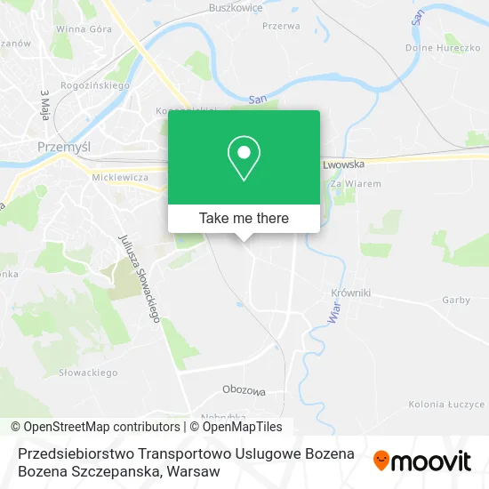 Карта Przedsiebiorstwo Transportowo Uslugowe Bozena Bozena Szczepanska