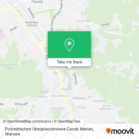 Pośrednictwo Ubezpieczeniowe Cacak Marian map