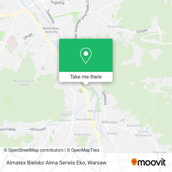 Almatex Bielsko Alma Serwis Eko map