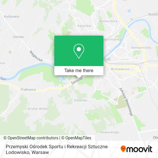 Przemyski Ośrodek Sportu i Rekreacji Sztuczne Lodowisko map