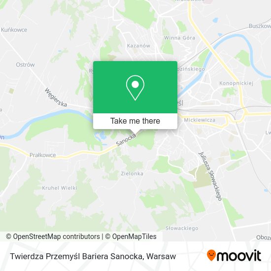 Twierdza Przemyśl Bariera Sanocka map