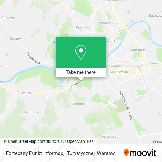 Карта Forteczny Punkt Informacji Turystycznej