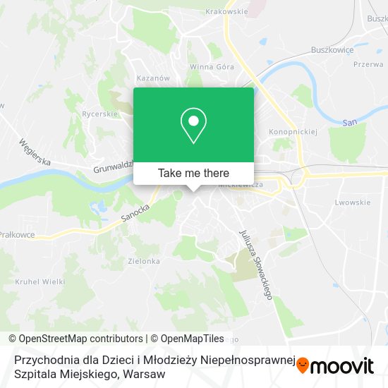 Przychodnia dla Dzieci i Młodzieży Niepełnosprawnej Szpitala Miejskiego map