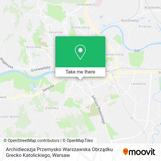 Archidiecezja Przemysko Warszawska Obrządku Grecko Katolickiego map