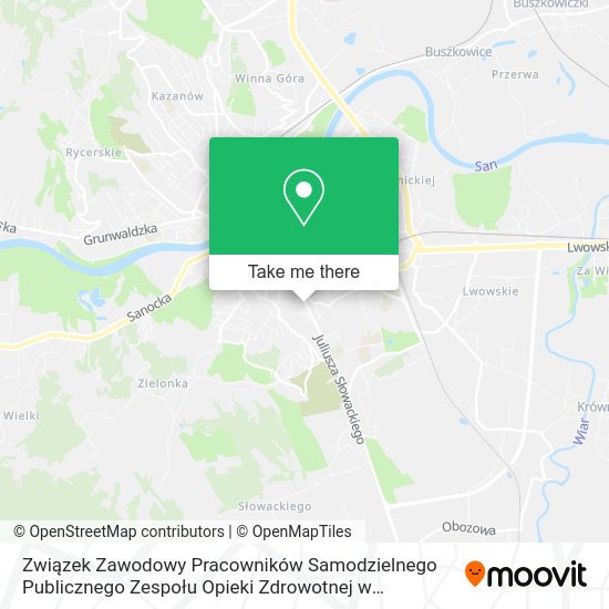 Związek Zawodowy Pracowników Samodzielnego Publicznego Zespołu Opieki Zdrowotnej w Przemyślu map