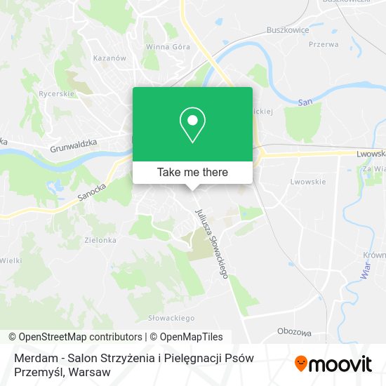 Merdam - Salon Strzyżenia i Pielęgnacji Psów Przemyśl map