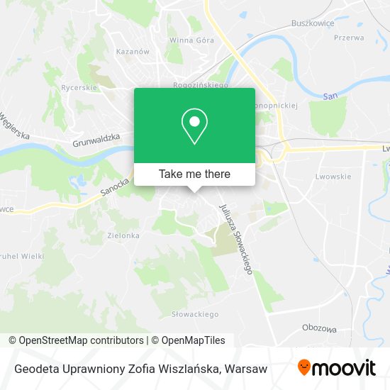 Geodeta Uprawniony Zofia Wiszlańska map