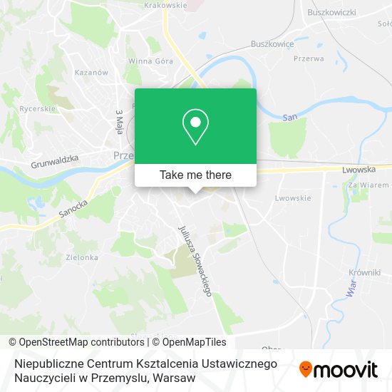 Niepubliczne Centrum Ksztalcenia Ustawicznego Nauczycieli w Przemyslu map