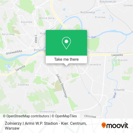 Żołnierzy I Armii W.P. Stadion - Kier. Centrum map