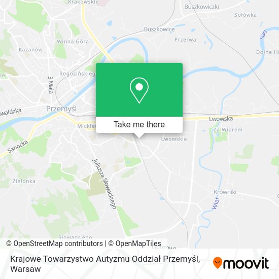 Krajowe Towarzystwo Autyzmu Oddział Przemyśl map