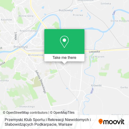 Przemyski Klub Sportu i Rekreacji Niewidomych i Słabowidzących Podkarpacie map