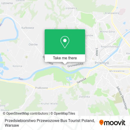 Карта Przedsiebiorstwo Przewozowe Bus Tourist Poland