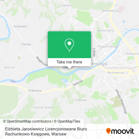 Elżbieta Jarosiewicz Licencjonowane Biuro Rachunkowo Księgowe map