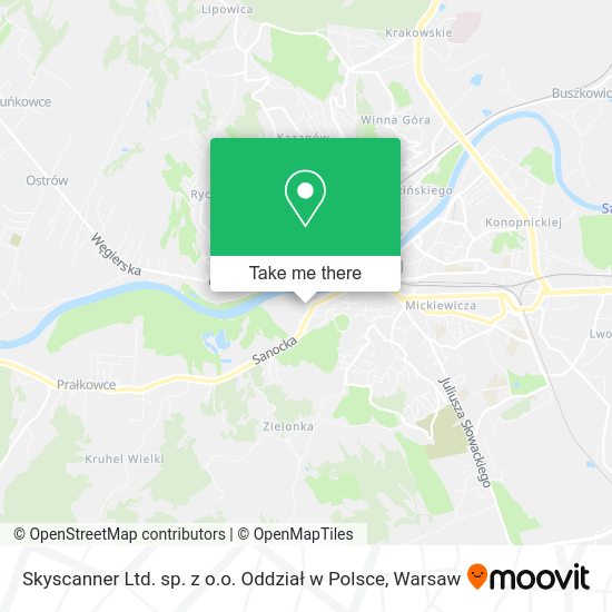 Карта Skyscanner Ltd. sp. z o.o. Oddział w Polsce