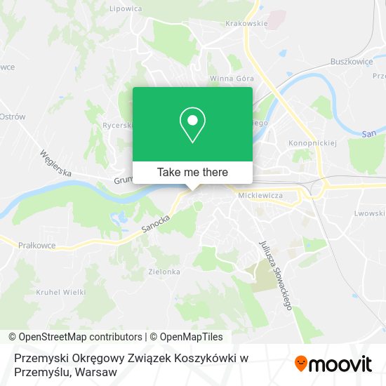 Przemyski Okręgowy Związek Koszykówki w Przemyślu map