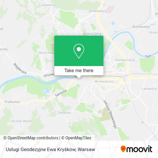 Карта Usługi Geodezyjne Ewa Kryśków