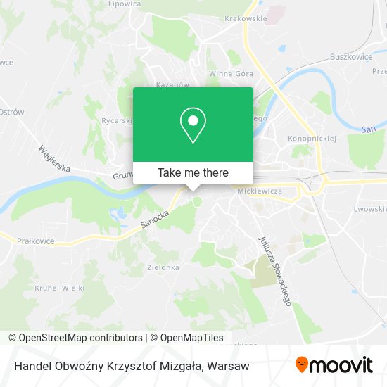 Handel Obwoźny Krzysztof Mizgała map