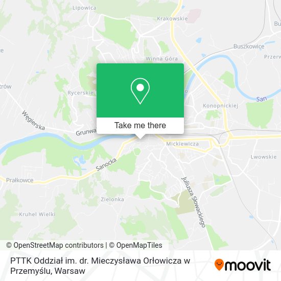 PTTK Oddział im. dr. Mieczysława Orłowicza w Przemyślu map