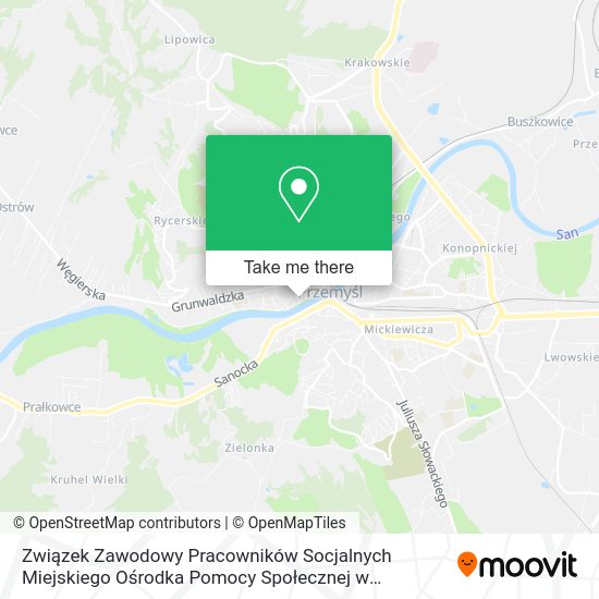 Związek Zawodowy Pracowników Socjalnych Miejskiego Ośrodka Pomocy Społecznej w Przemyślu map