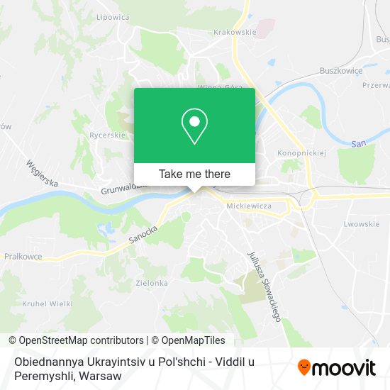 Obiednannya Ukrayintsiv u Pol'shchi - Viddil u Peremyshli map