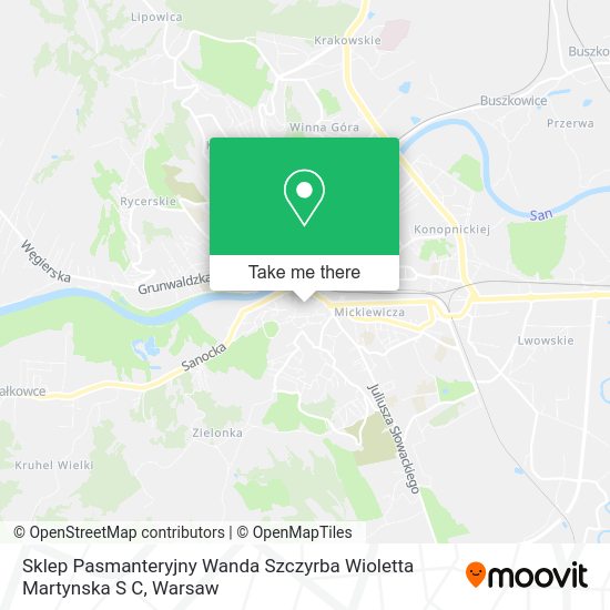 Карта Sklep Pasmanteryjny Wanda Szczyrba Wioletta Martynska S C