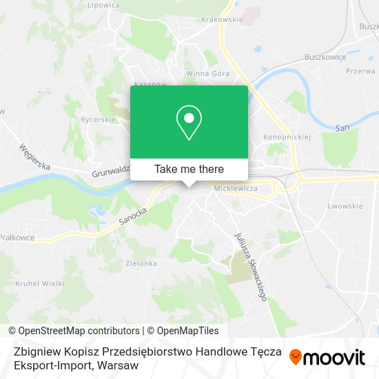 Zbigniew Kopisz Przedsiębiorstwo Handlowe Tęcza Eksport-Import map