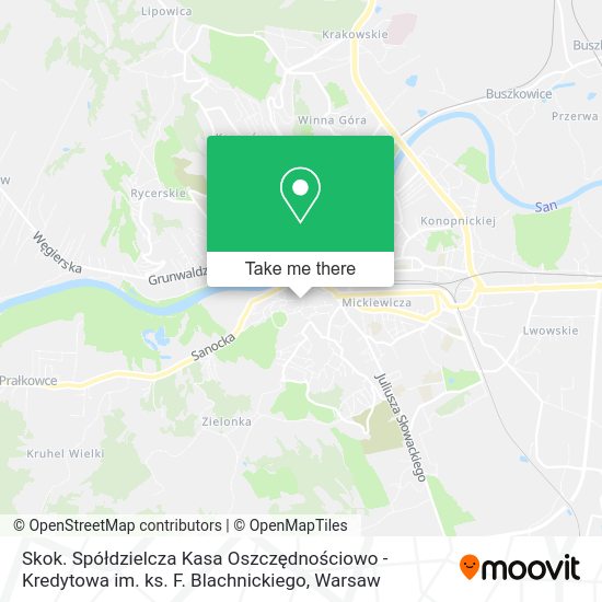 Skok. Spółdzielcza Kasa Oszczędnościowo - Kredytowa im. ks. F. Blachnickiego map