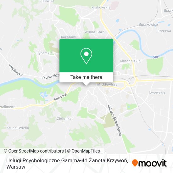 Usługi Psychologiczne Gamma-4d Żaneta Krzywoń map