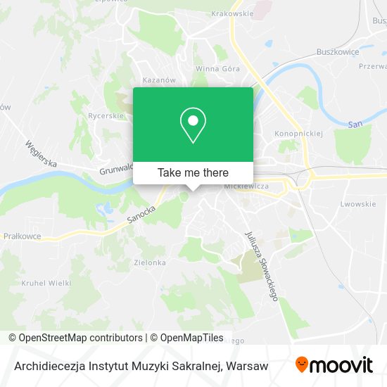 Archidiecezja Instytut Muzyki Sakralnej map