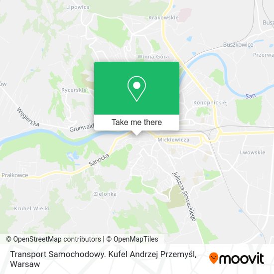 Transport Samochodowy. Kufel Andrzej Przemyśl map