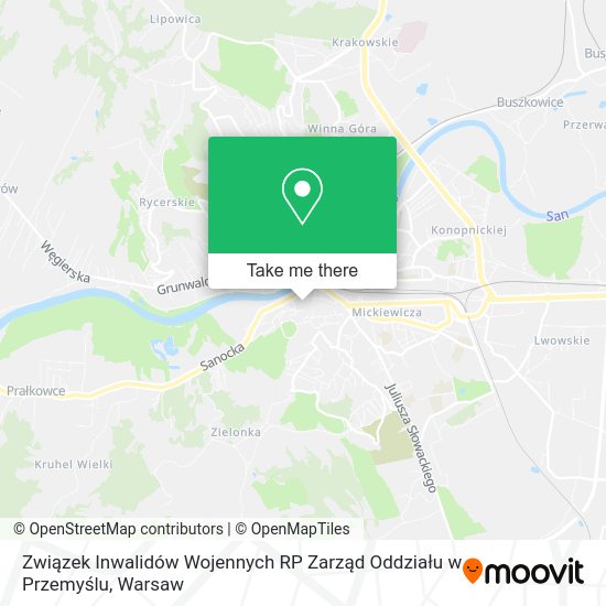 Związek Inwalidów Wojennych RP Zarząd Oddziału w Przemyślu map